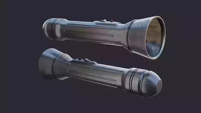 Flashlight 3D Model grenade launcher