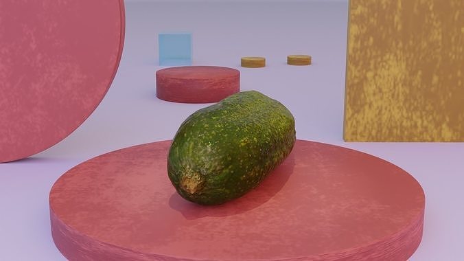 Cucumber 02 Low-poly 3D model 4