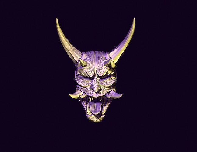 Samurai hannya mask 3D print model