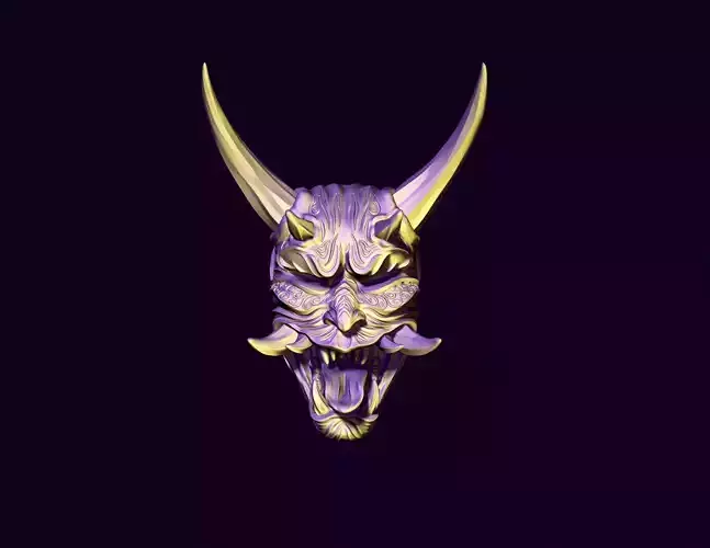 Samurai hannya mask 3D print model