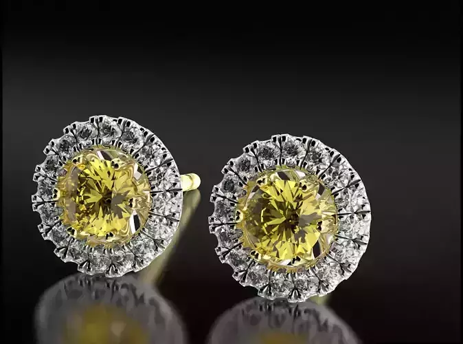 Transformer earrings with diamonds 755