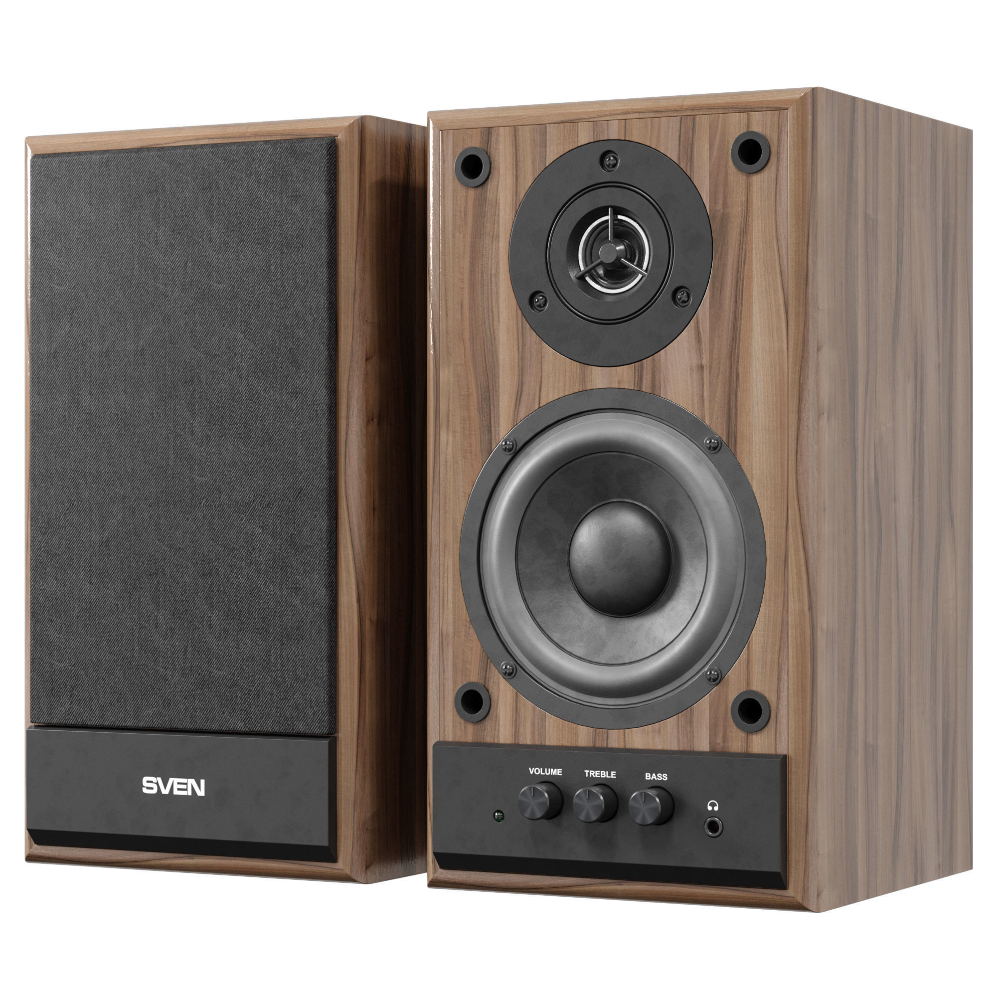 Musical columns Sven SPS-702 Walnut 3D model_1