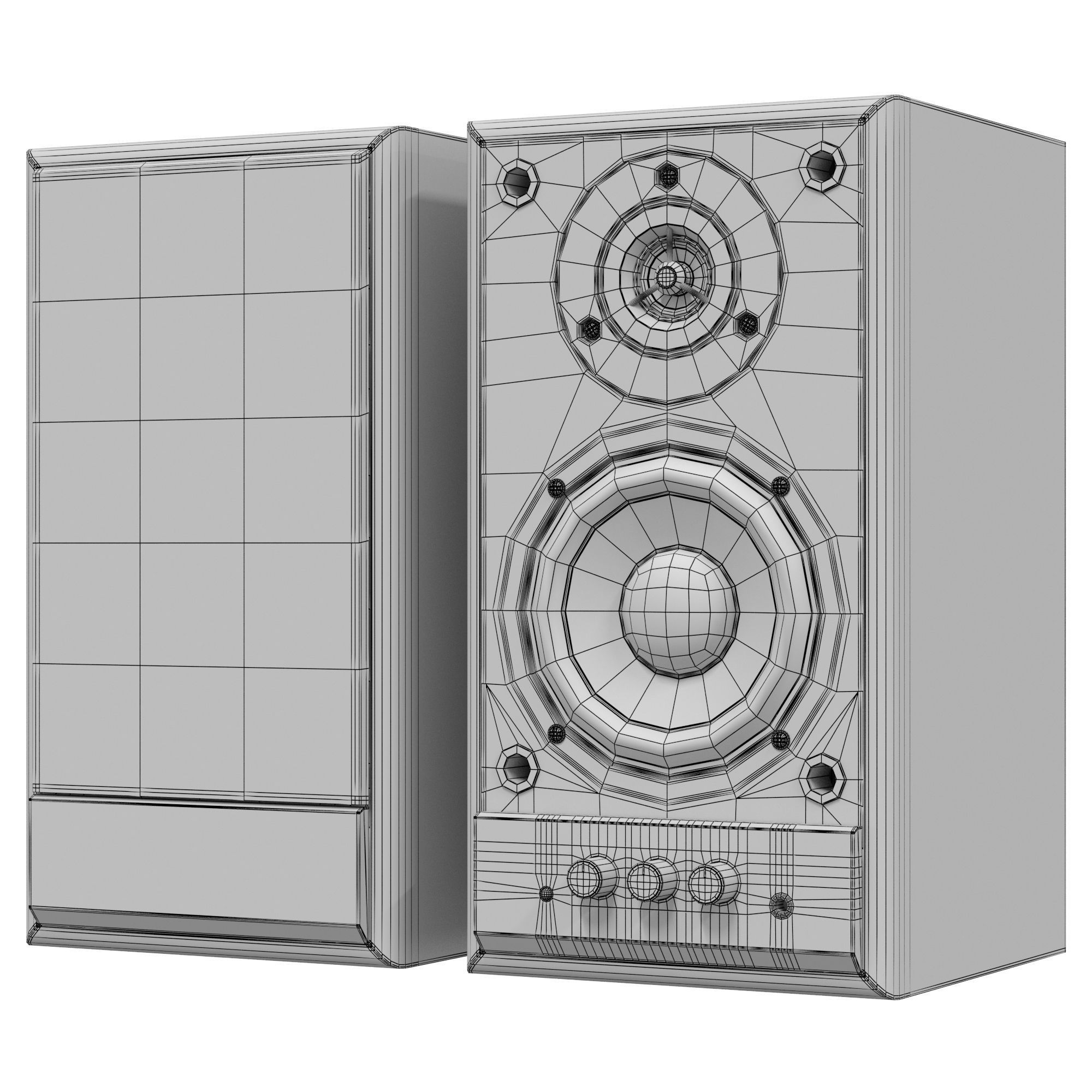 Musical columns Sven SPS-702 Walnut 3D model_5