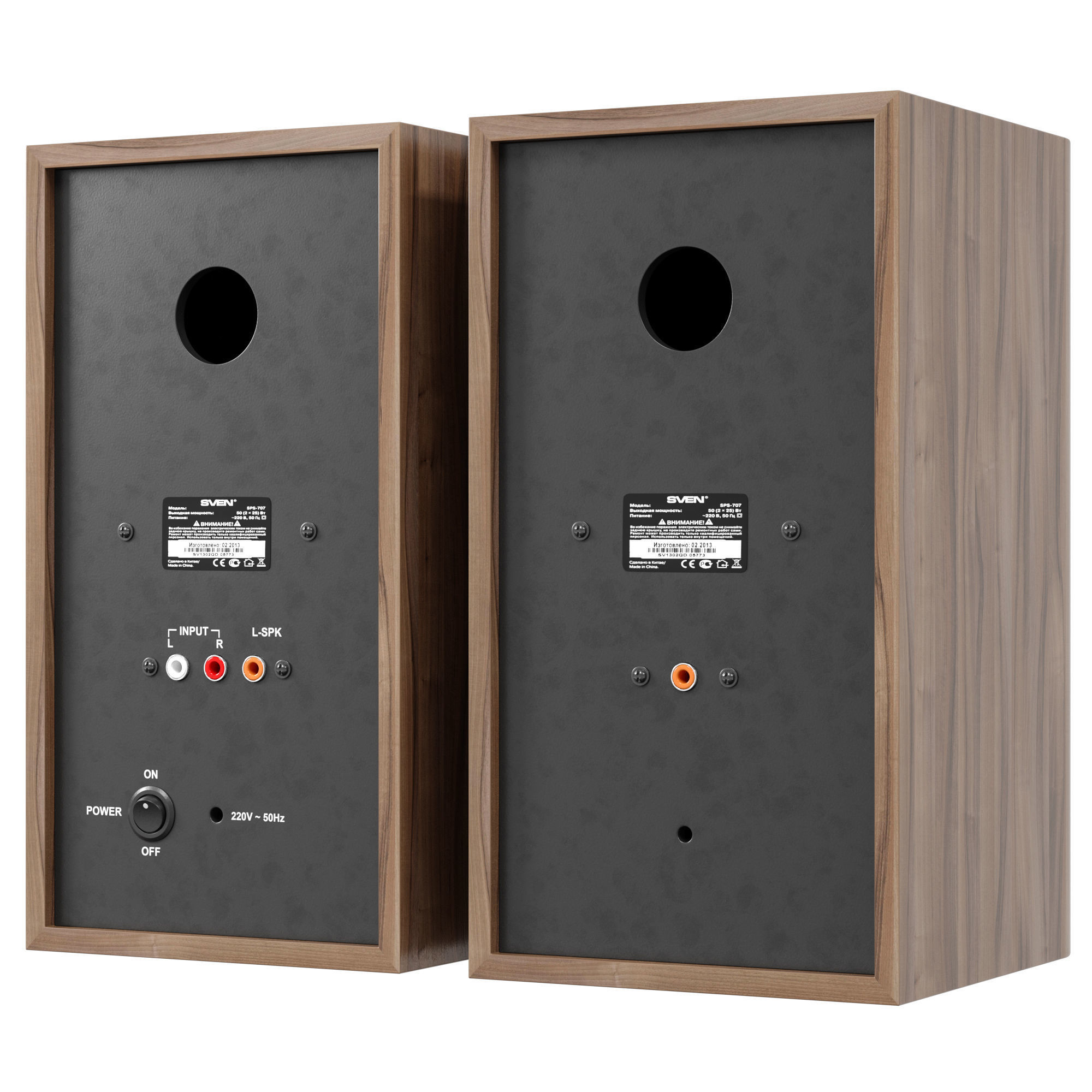 Musical columns Sven SPS-702 Walnut 3D model_3