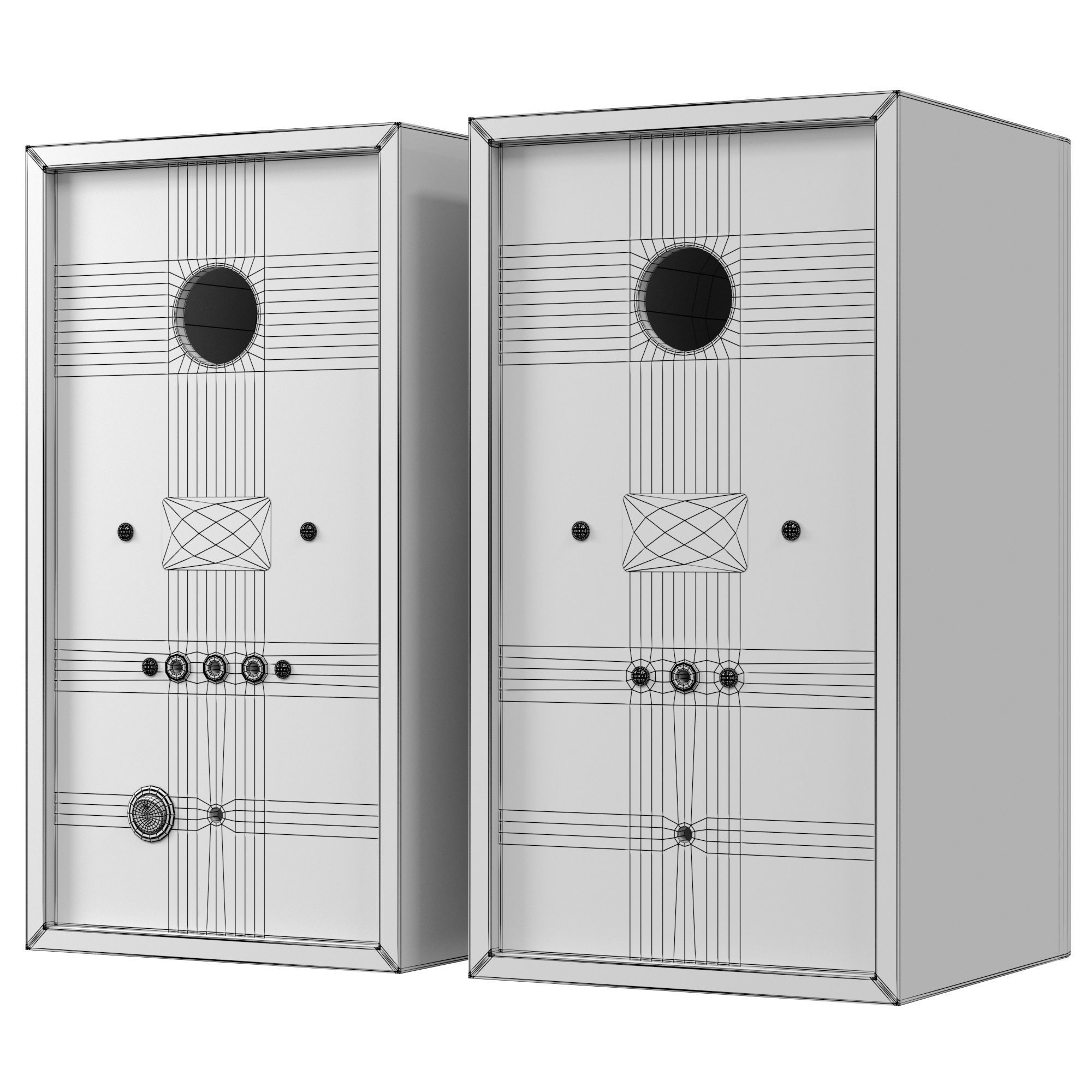 Musical columns Sven SPS-702 Walnut 3D model_6