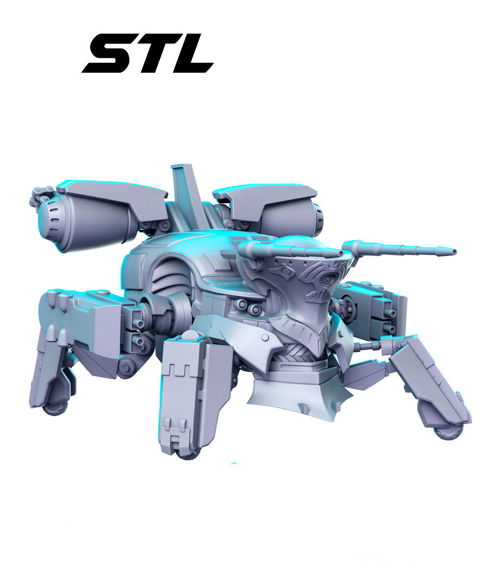 Crab Warden Final Fantasy 32mm Pre-supported 3D print model_1