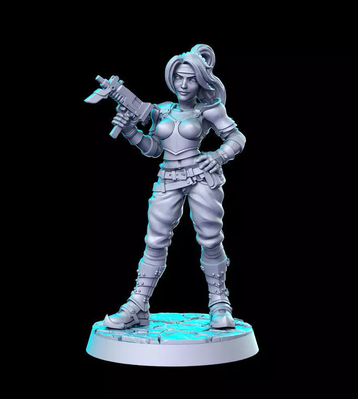 Jessie Rasberry Final Fantasy 32mm Pre-supported 3D print model_0
