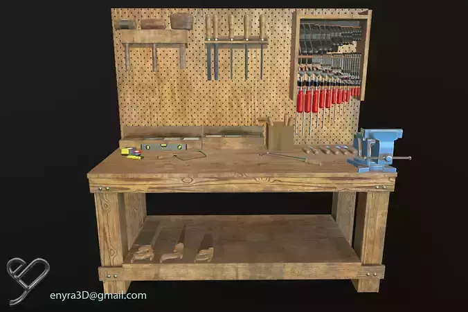 Workshop Tools 02 Low-poly 3D model