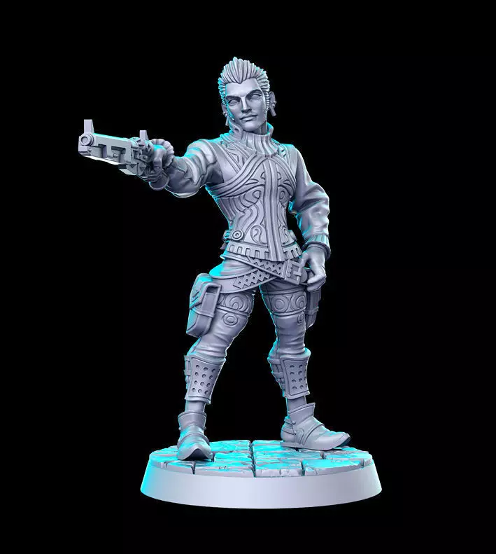 Balthier Final Fantasy 32mm Pre-supported 3D print model_0