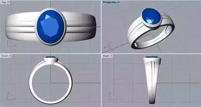 Oval Sapphire Ring