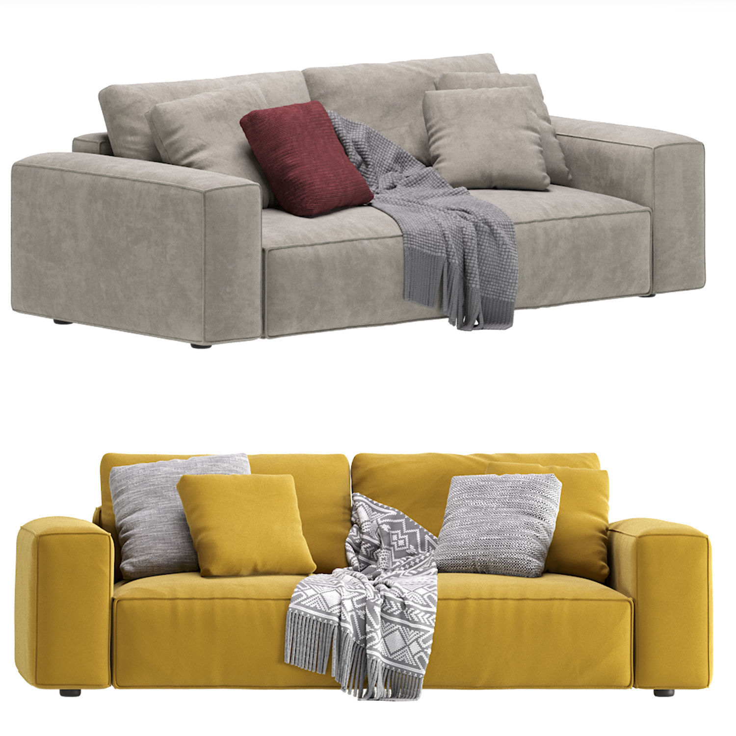 Folding Modular Sofa ERWIN by Kult Home 3D model_3