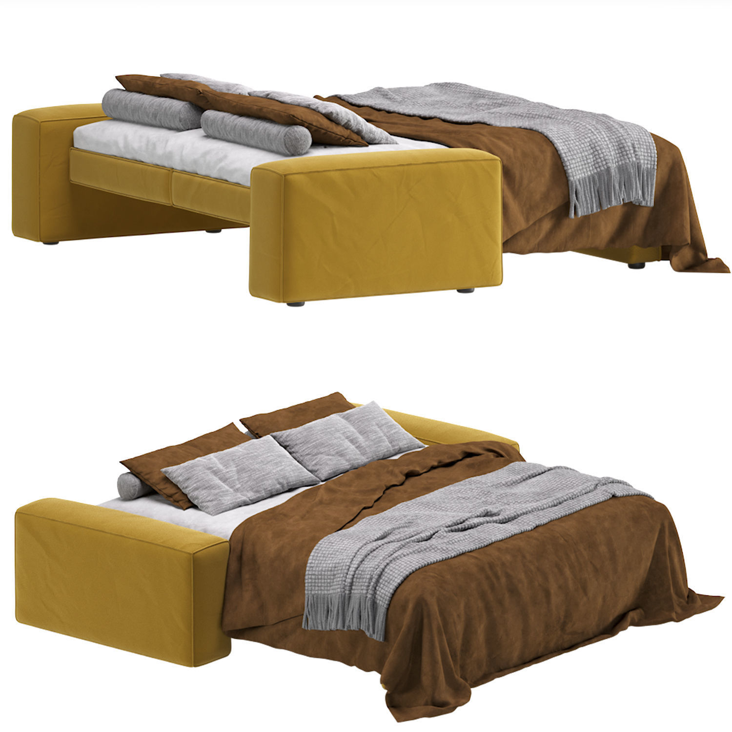 Folding Modular Sofa ERWIN by Kult Home 3D model_1