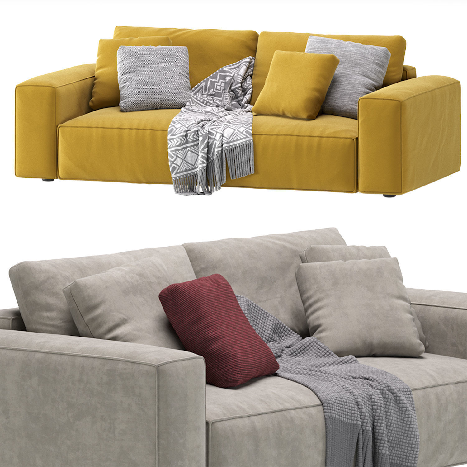 Folding Modular Sofa ERWIN by Kult Home 3D model_11