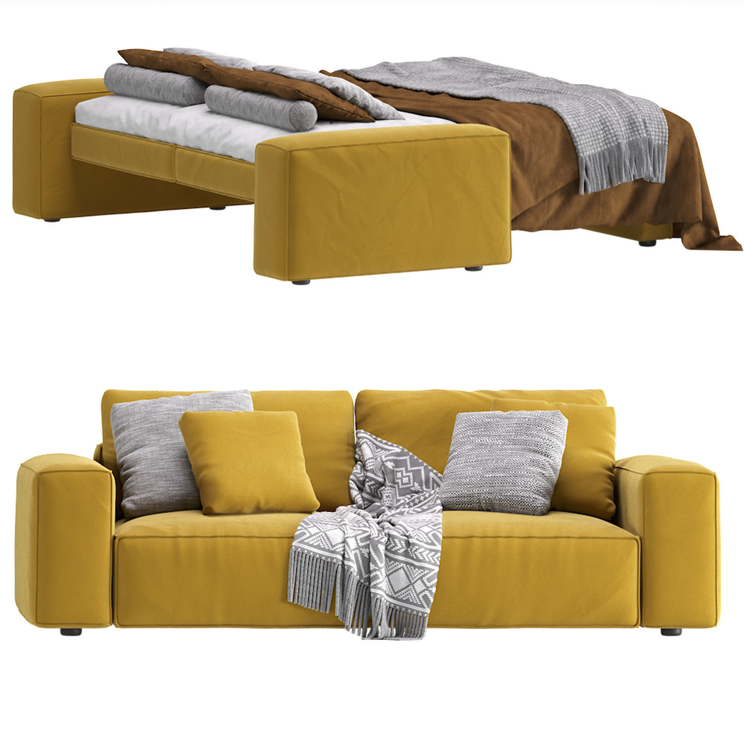 Folding Modular Sofa ERWIN by Kult Home 3D model_9