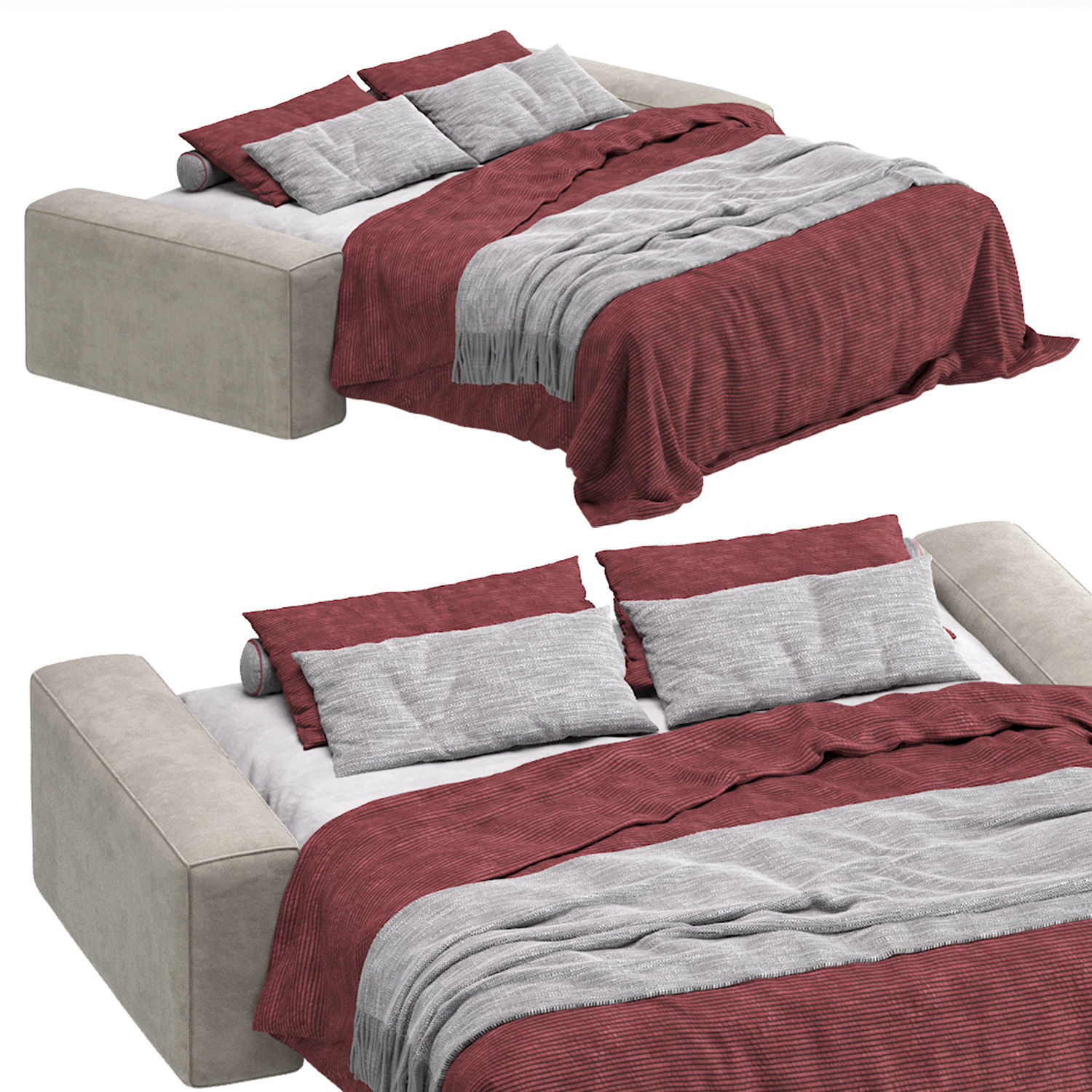 Folding Modular Sofa ERWIN by Kult Home 3D model_2