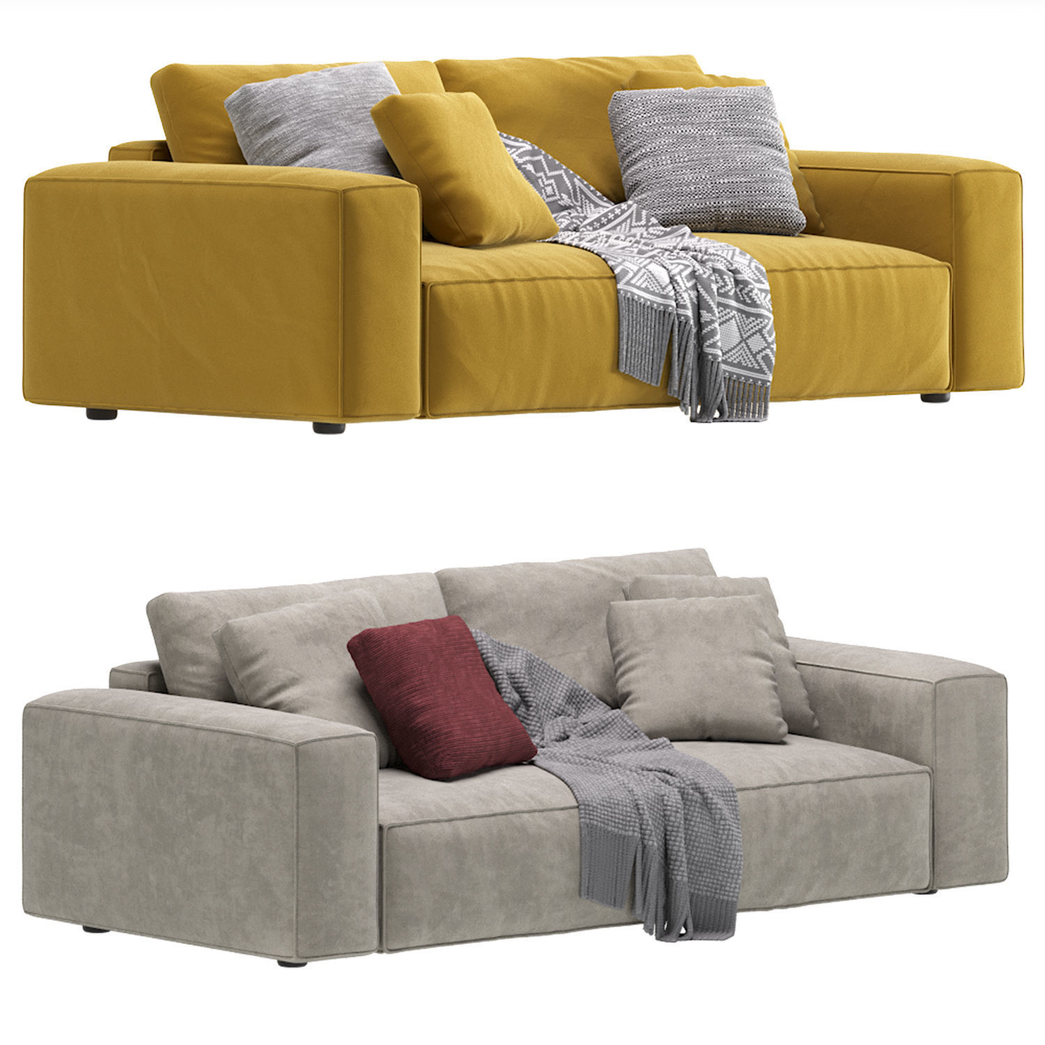 Folding Modular Sofa ERWIN by Kult Home 3D model_8