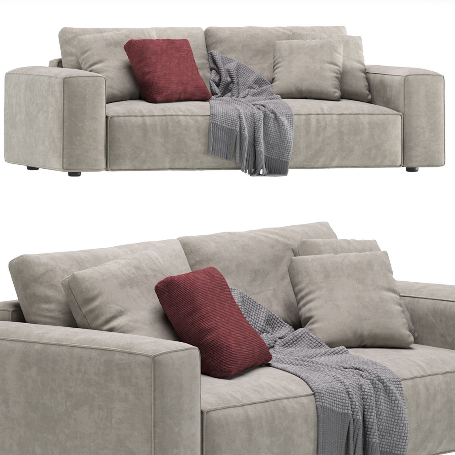 Folding Modular Sofa ERWIN by Kult Home 3D model_4