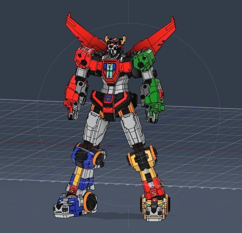 Voltron robot 3D print model_1