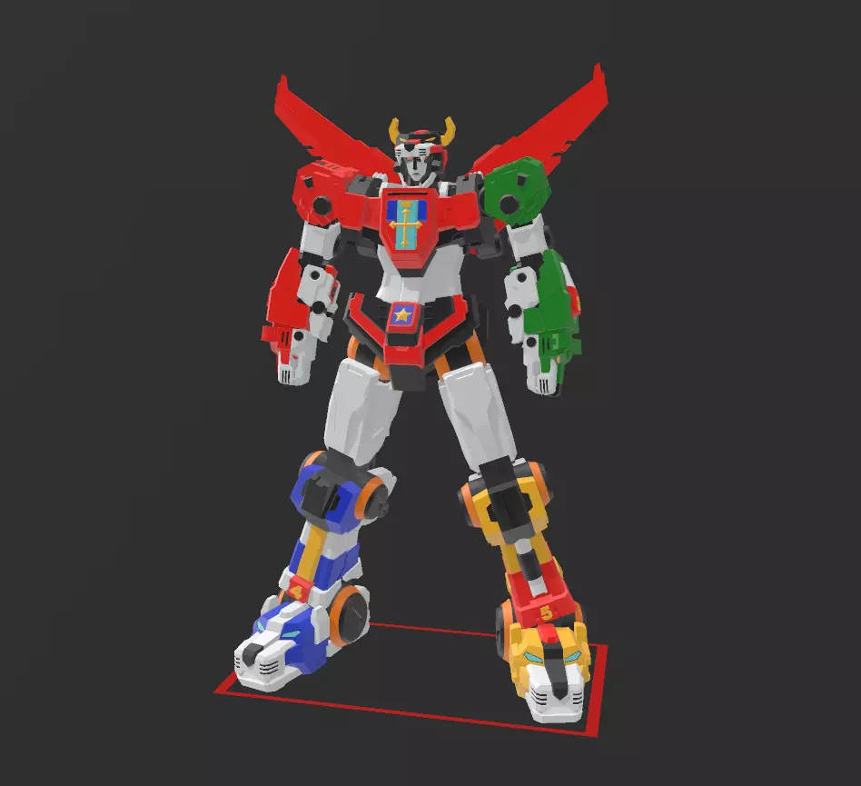 Voltron robot 3D print model_0