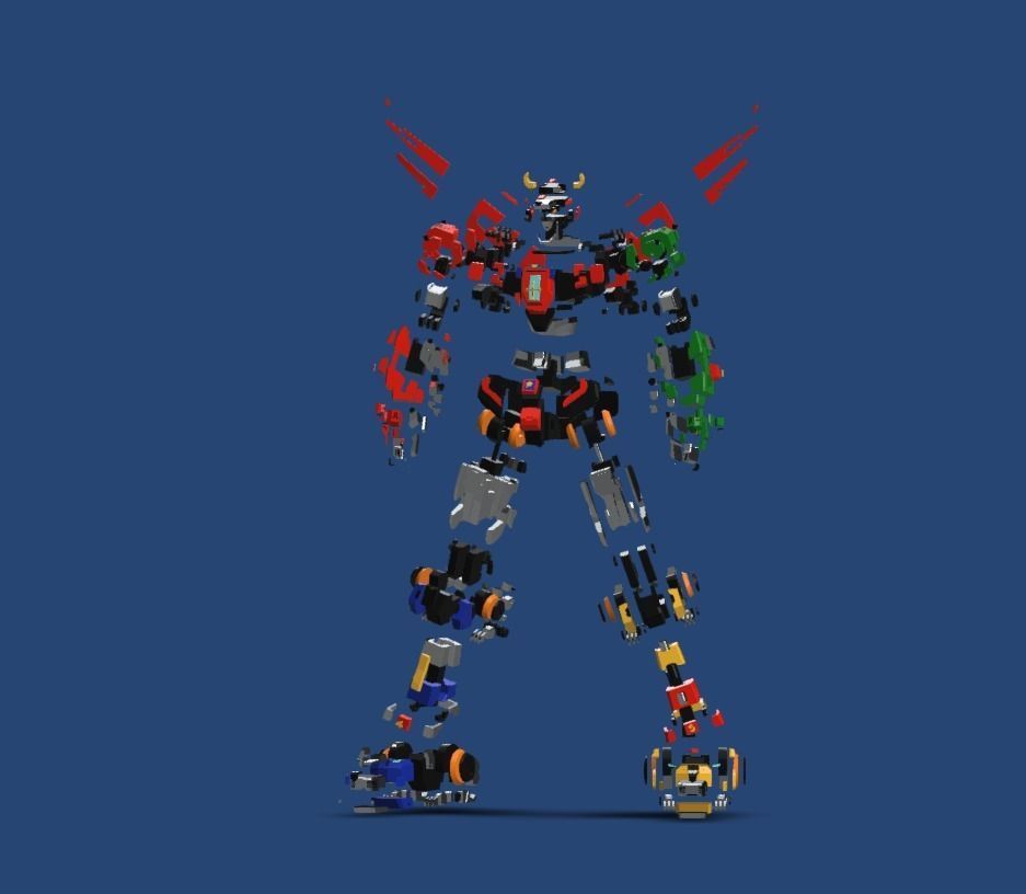 Voltron robot 3D print model_3