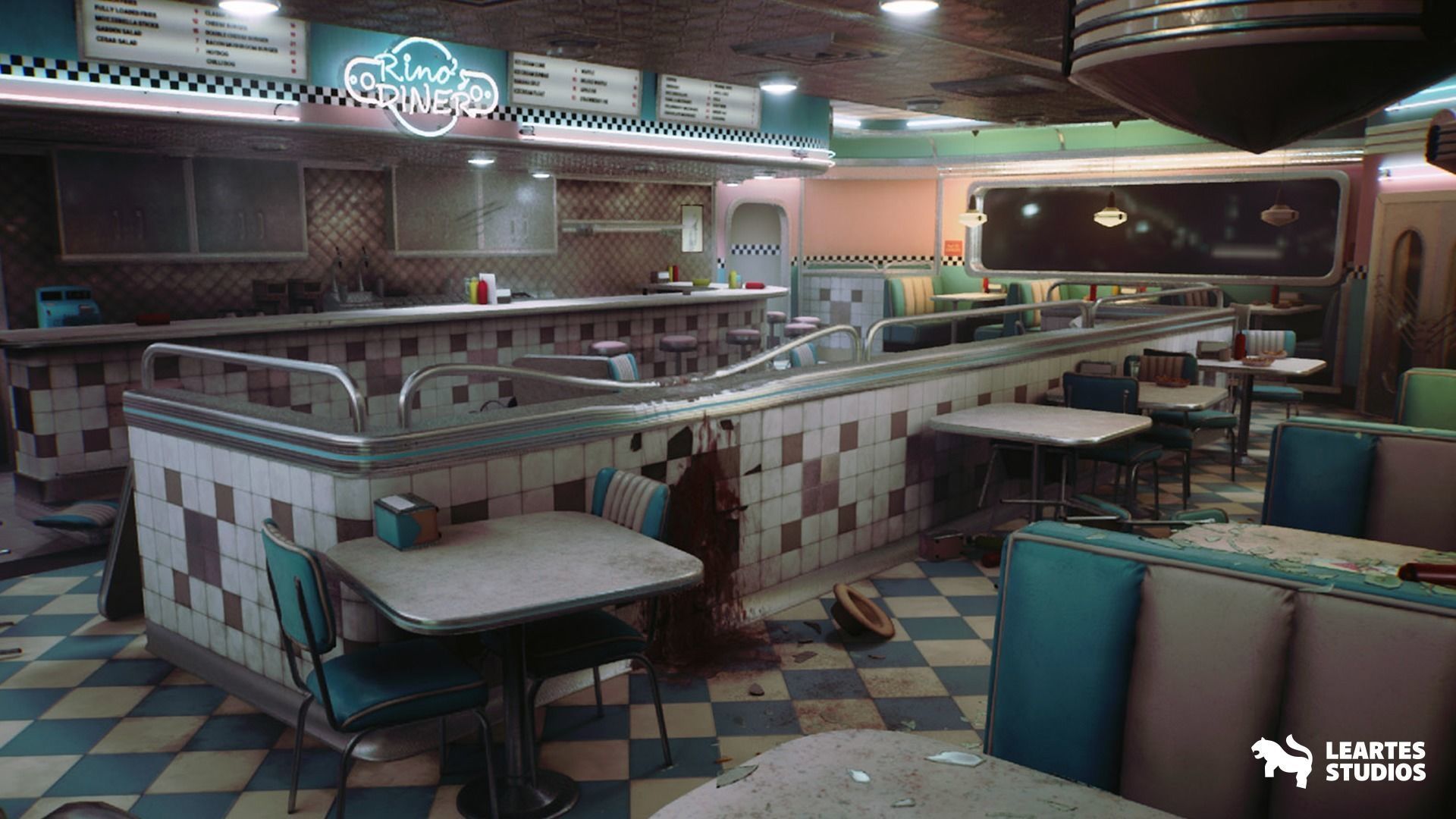Rinos Diner Environment Low-poly 3D model_8