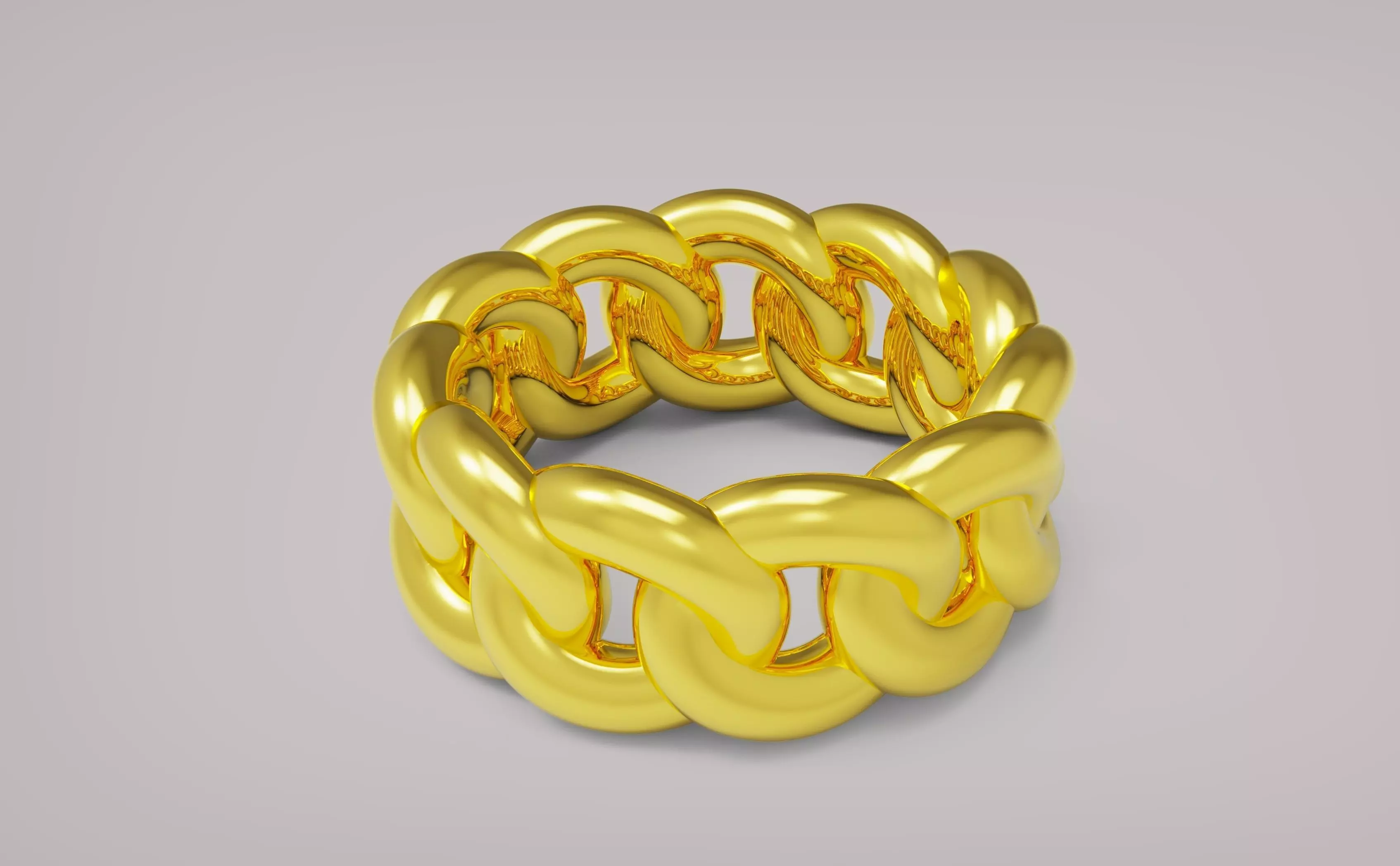 Ordinary cuban ring Free 3D print model