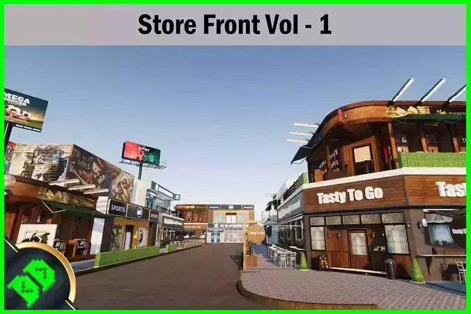Store Front Pack 1 Low-poly 3D model