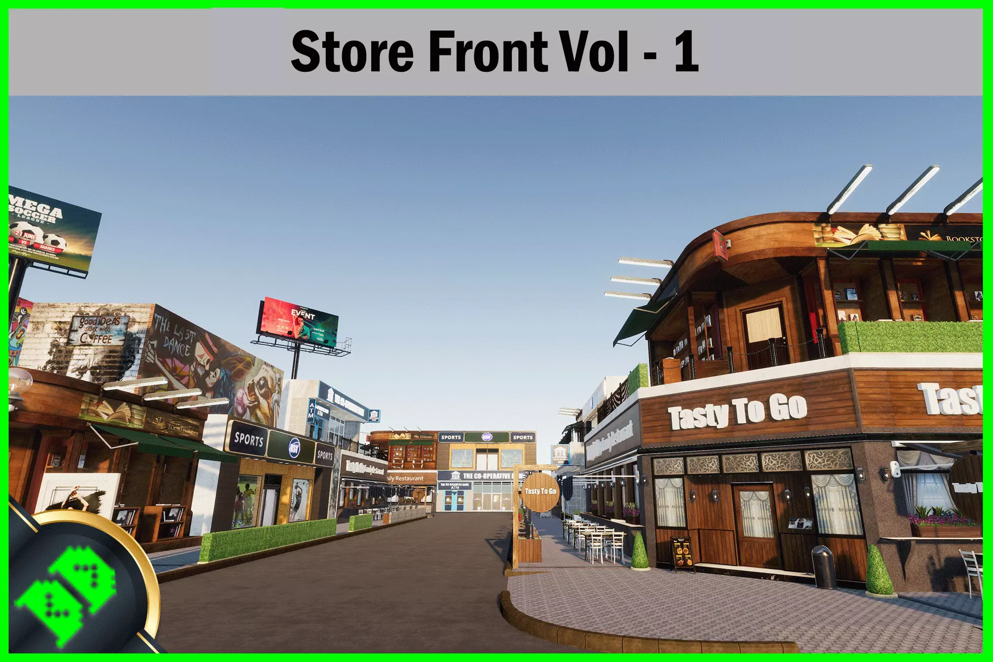 Store Front Pack 1 Low-poly 3D model_0