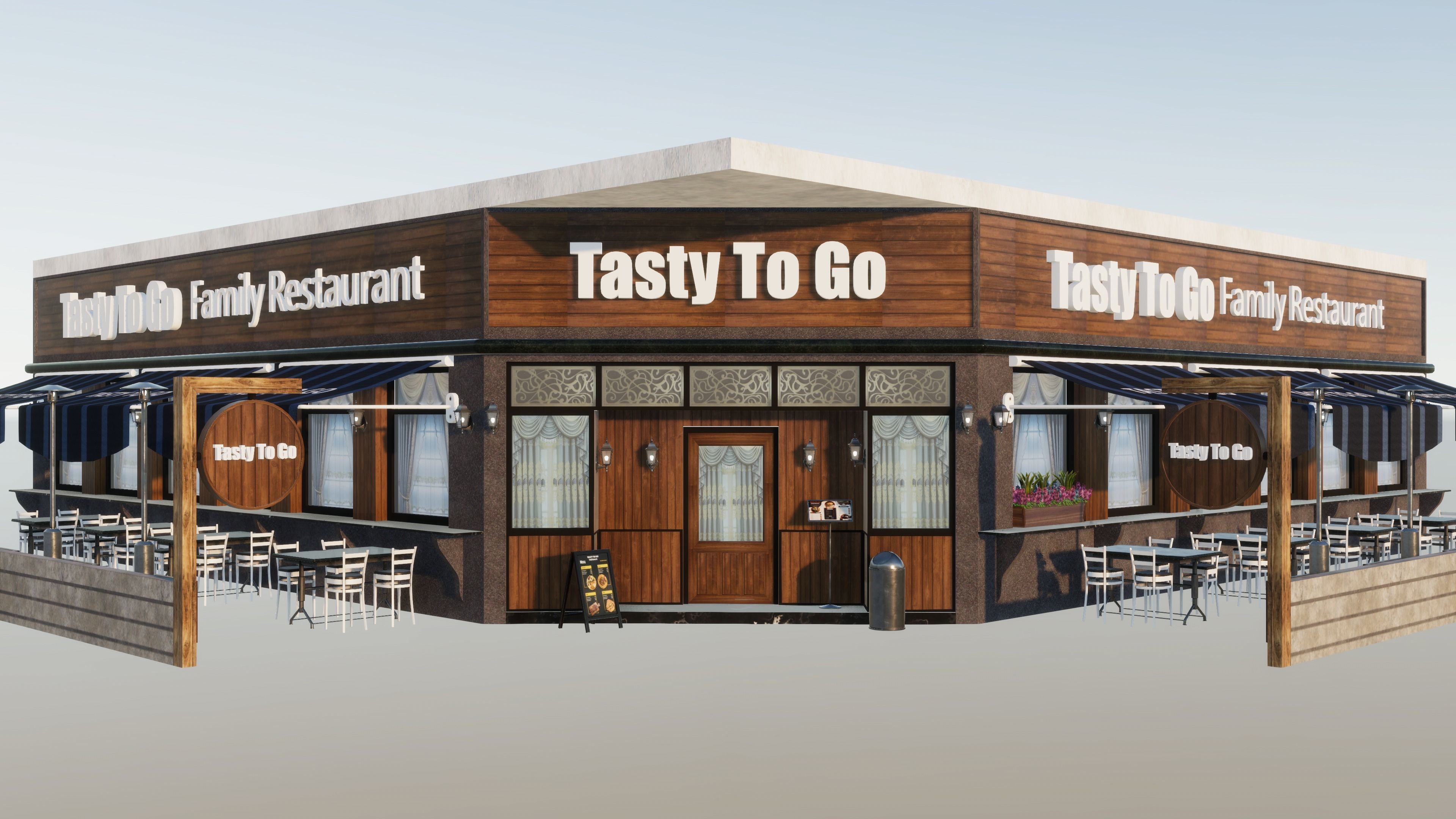 Store Front Pack 1 Low-poly 3D model_2