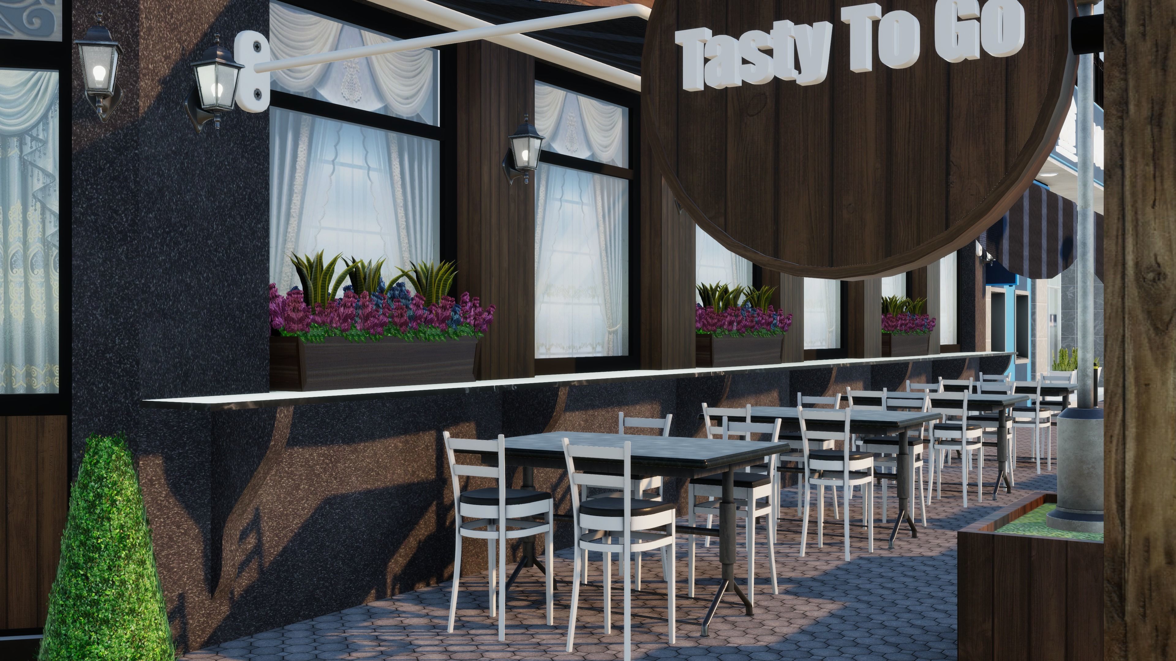 Store Front Pack 1 Low-poly 3D model_7