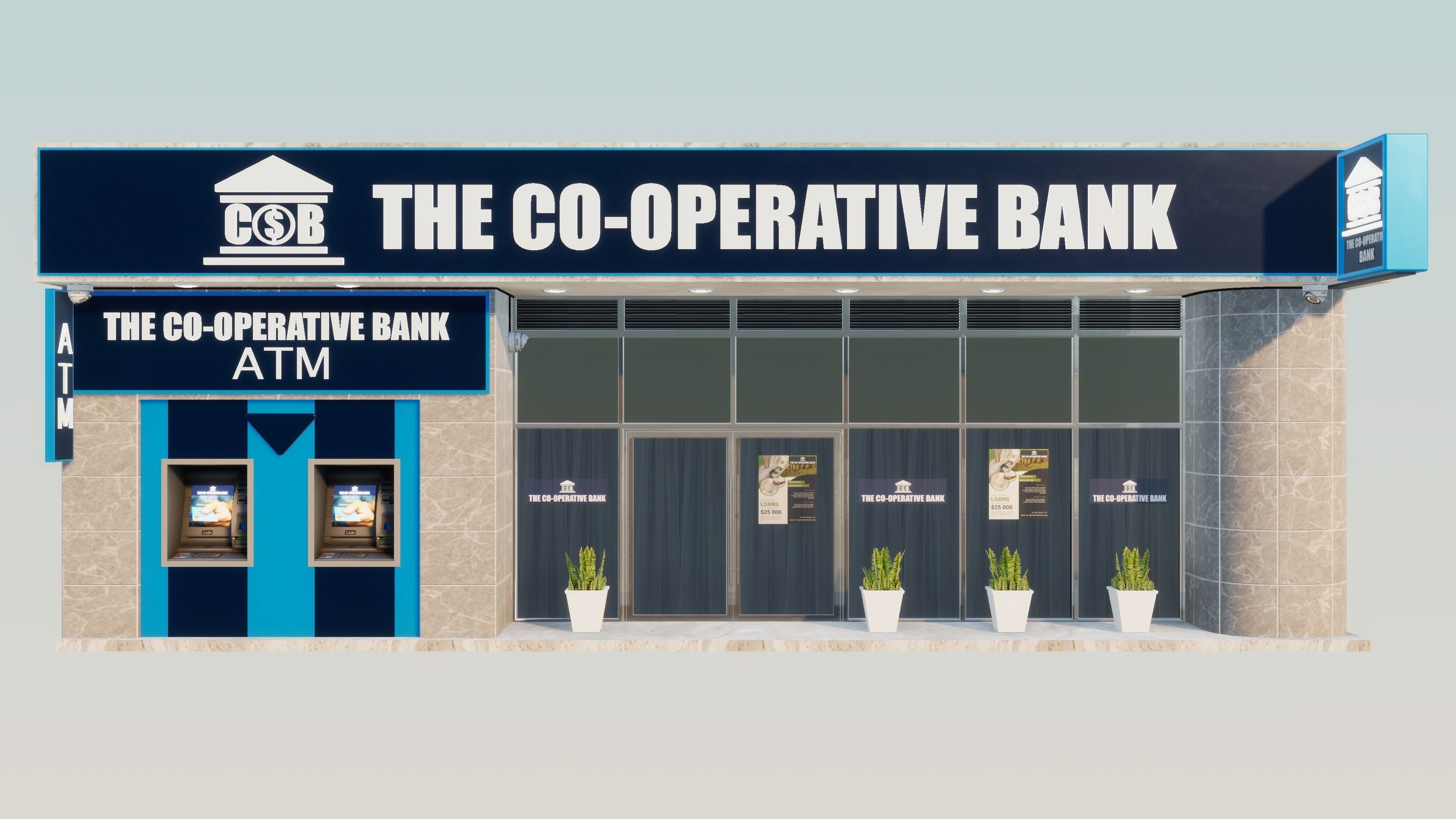 Store Front Pack 1 Low-poly 3D model_3