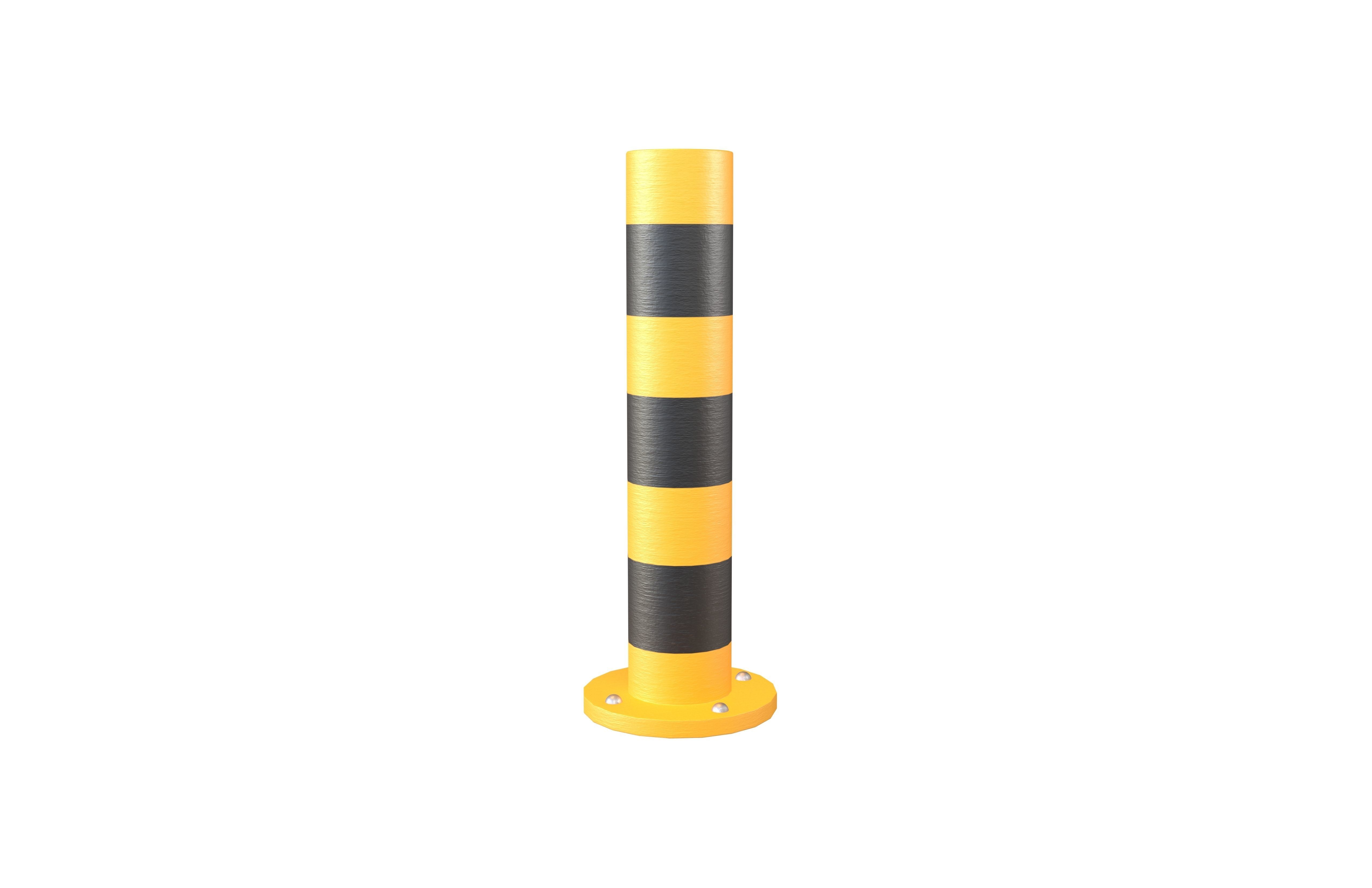Bollard Barrier v1 001 Low-poly 3D model_3