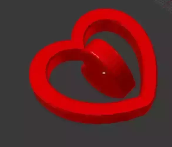 Heart keychain 3D print model