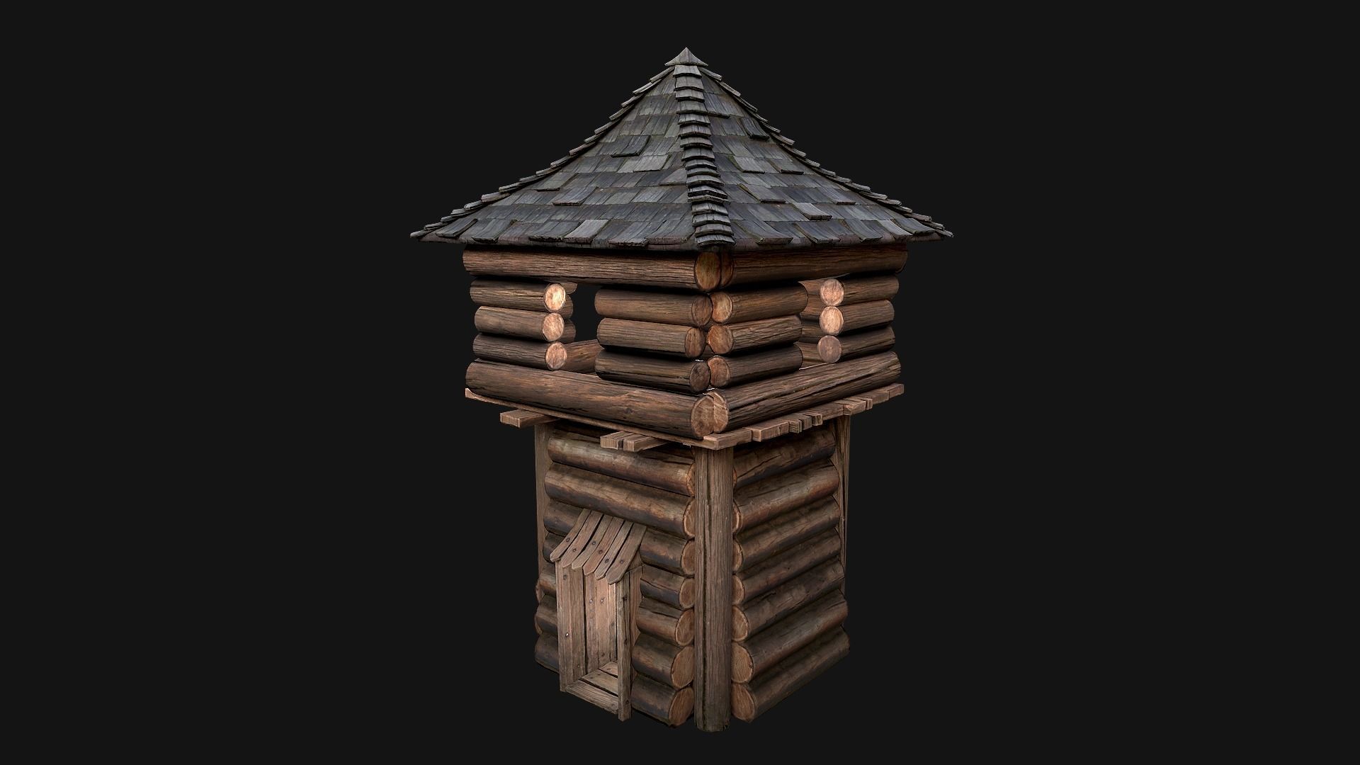 Medieval Towers Pack Low-poly 3D model_4