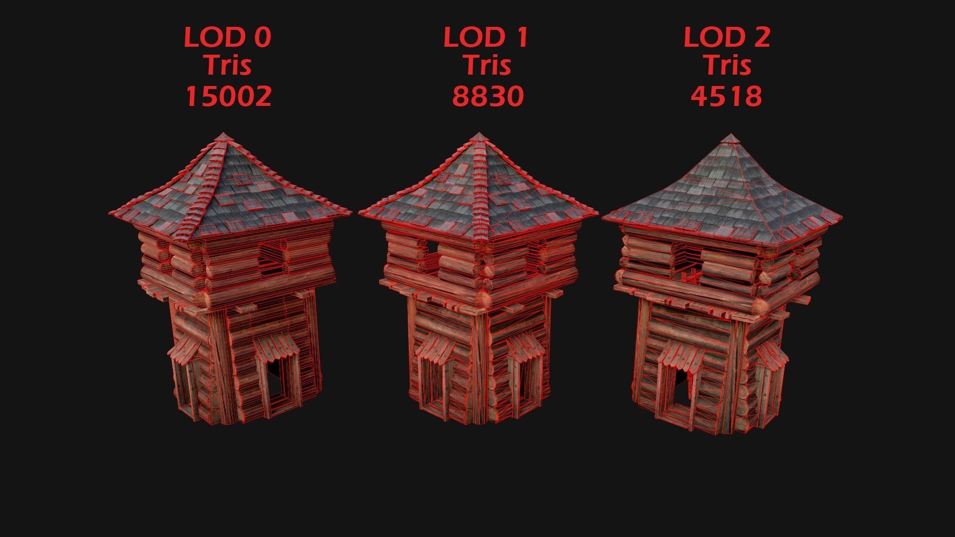 Medieval Towers Pack Low-poly 3D model_8
