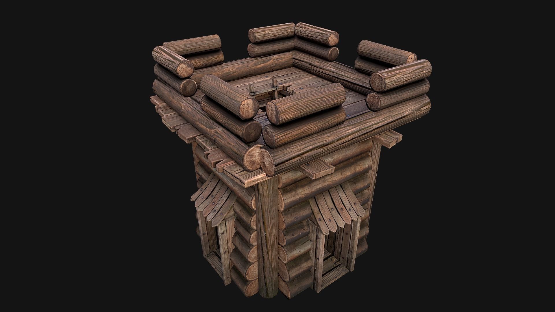 Medieval Towers Pack Low-poly 3D model_22