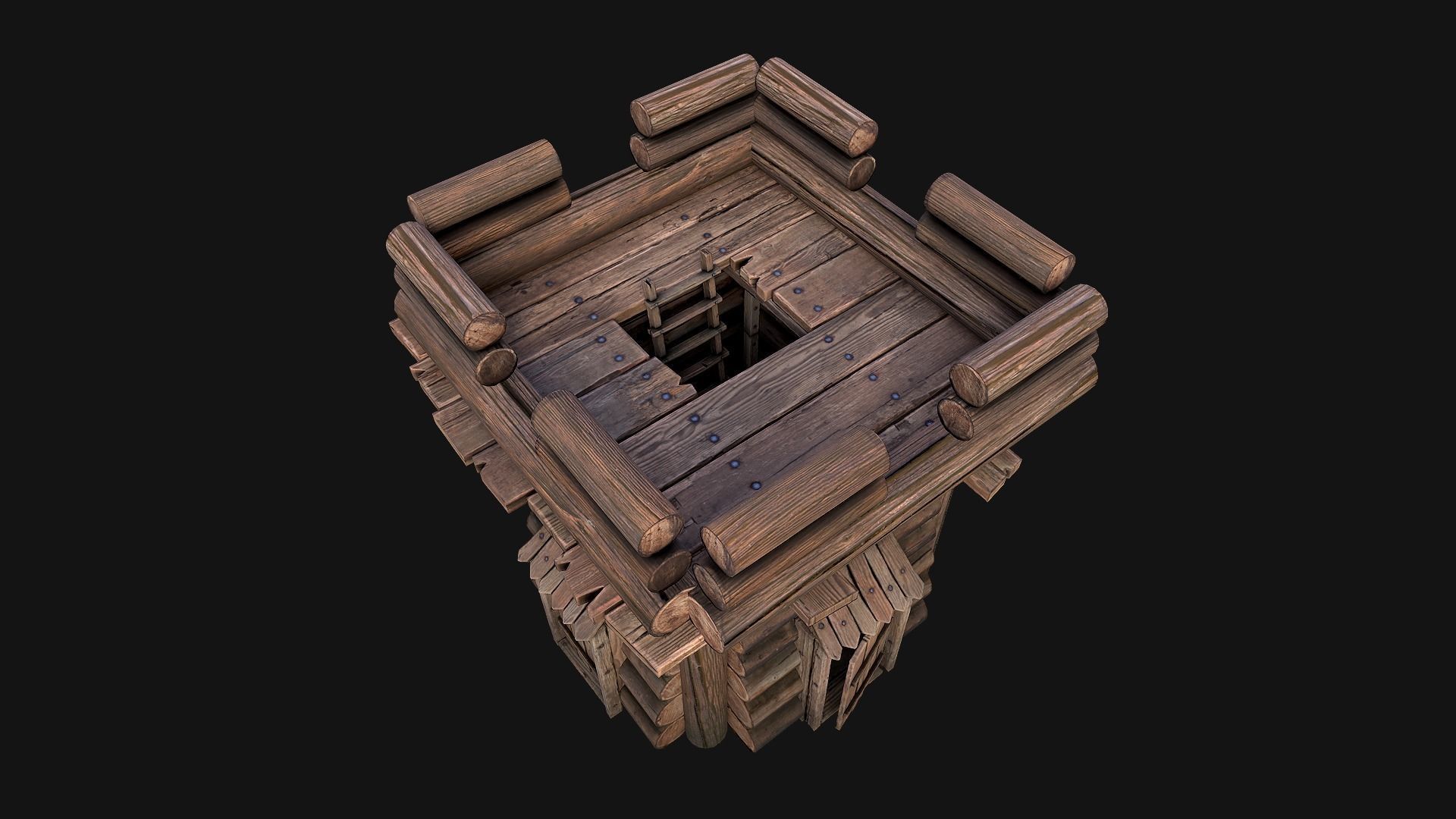 Medieval Towers Pack Low-poly 3D model_19