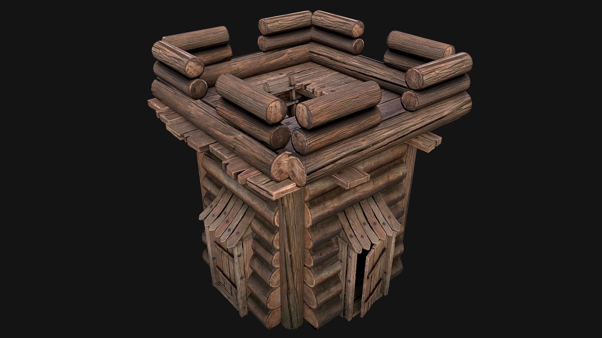 Medieval Towers Pack Low-poly 3D model_17