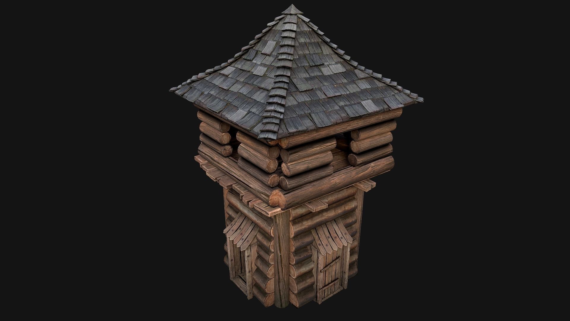 Medieval Towers Pack Low-poly 3D model_6