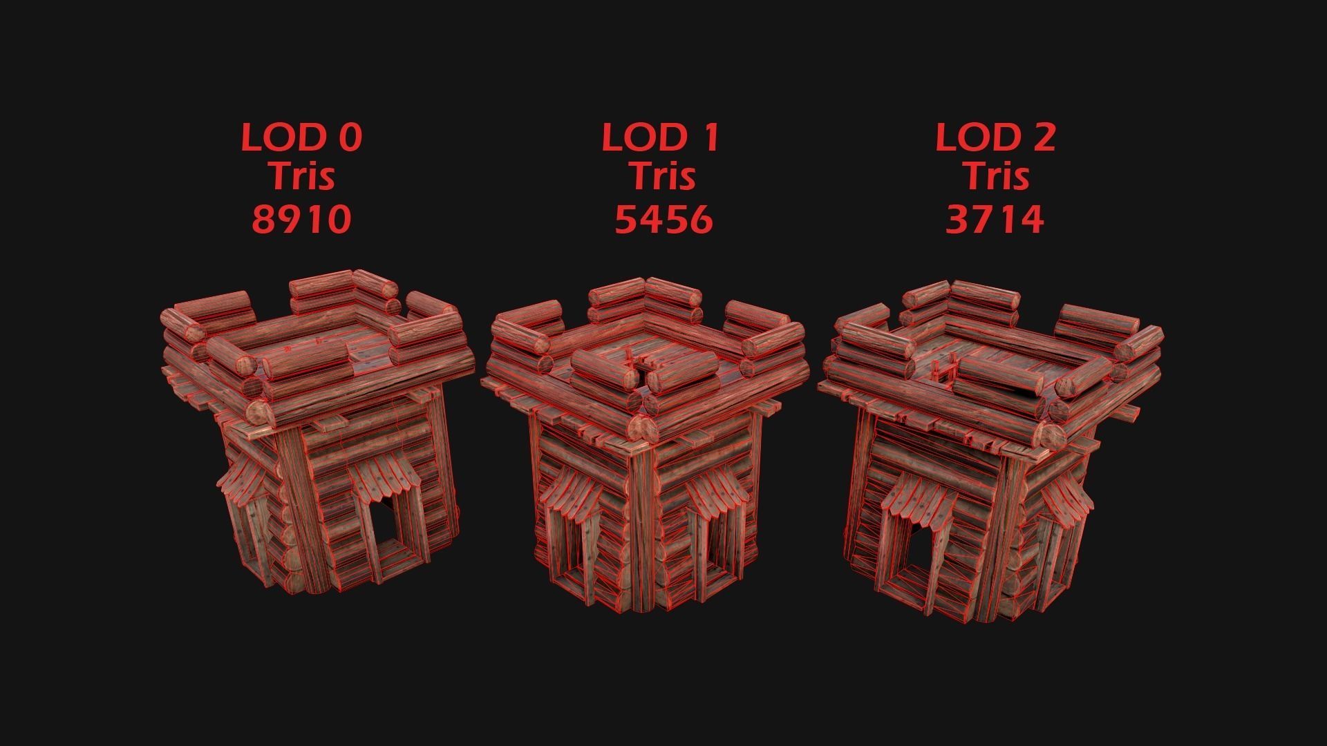 Medieval Towers Pack Low-poly 3D model_9