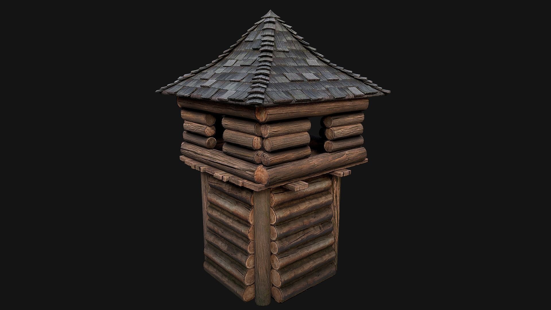 Medieval Towers Pack Low-poly 3D model_5