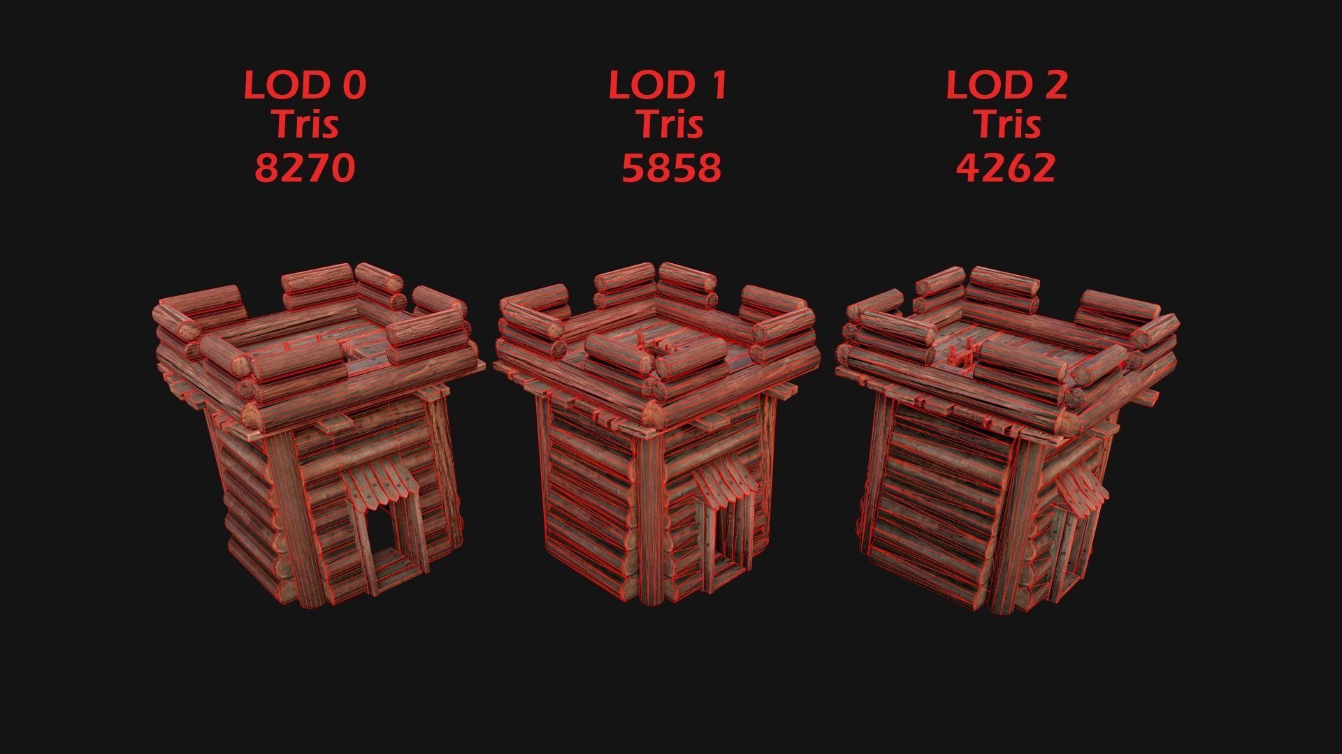 Medieval Towers Pack Low-poly 3D model_11