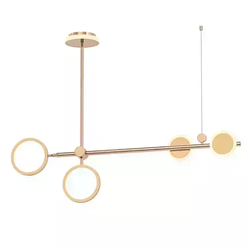 JUGGLE light fixture with three circles hanging from it 3D model