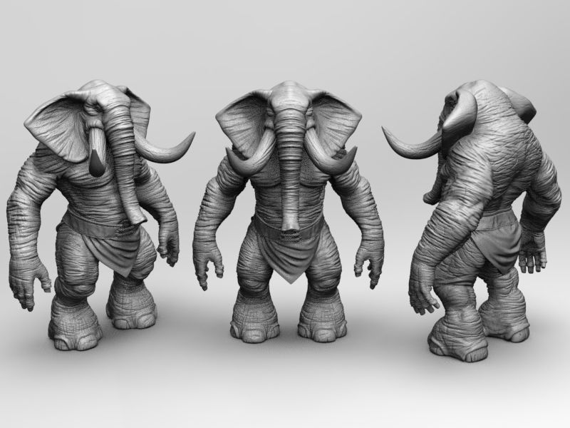 Elephant Sa 3D print model_1
