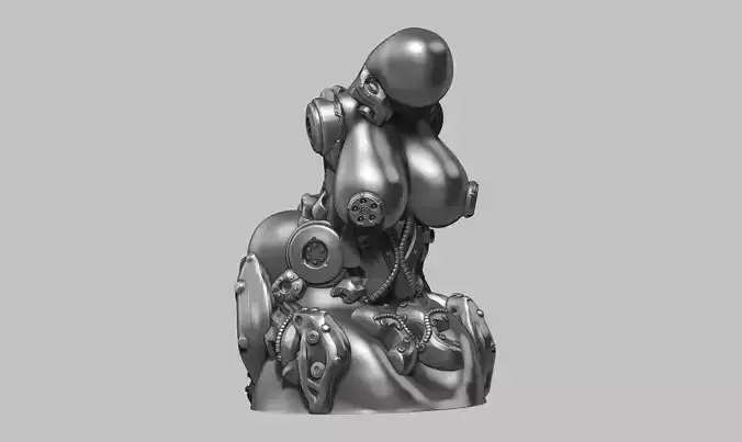 Modern Abstract female robot sculpture 3d print model 146 3D print model