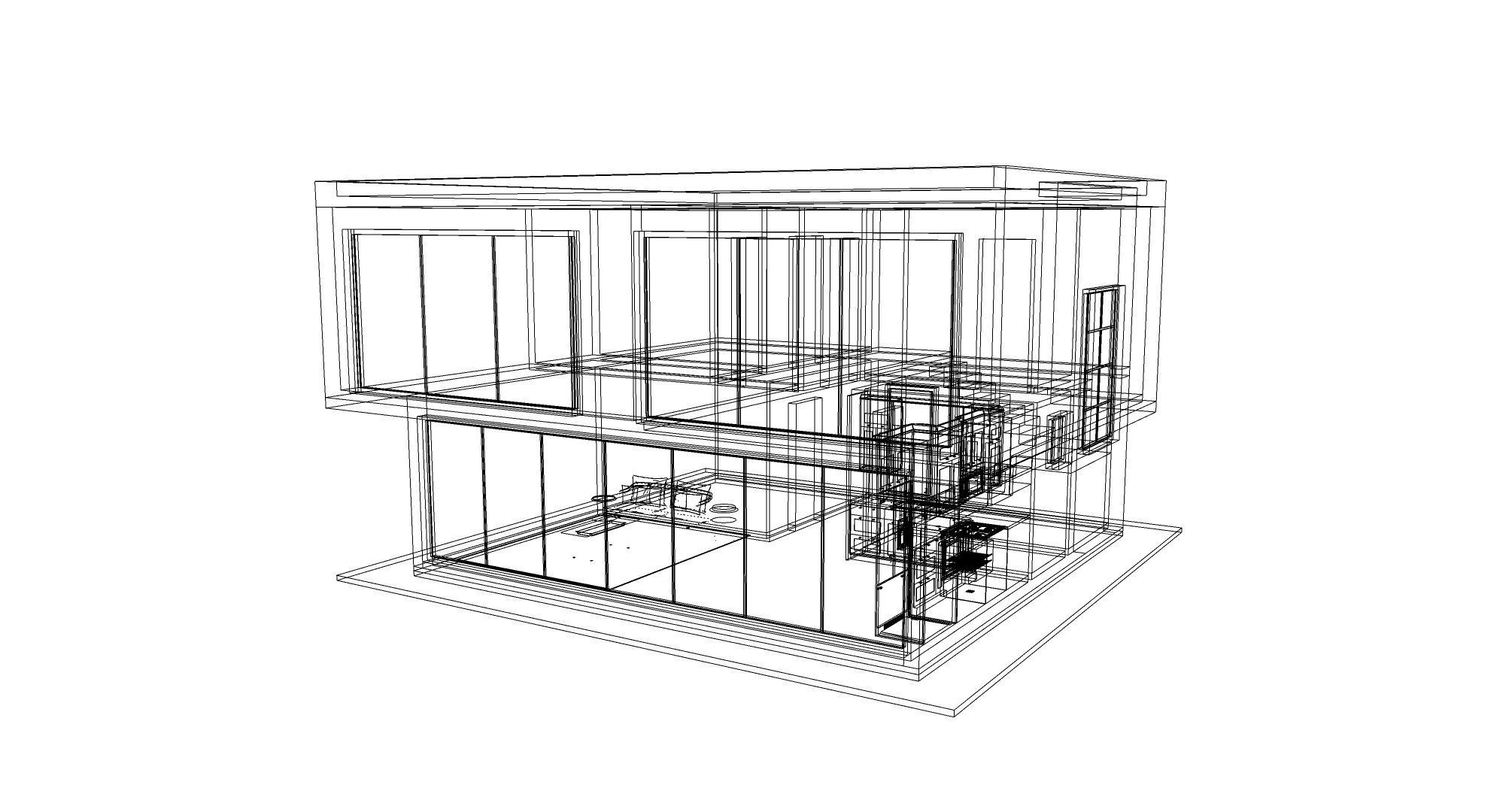 Modern House 15 3D model_5