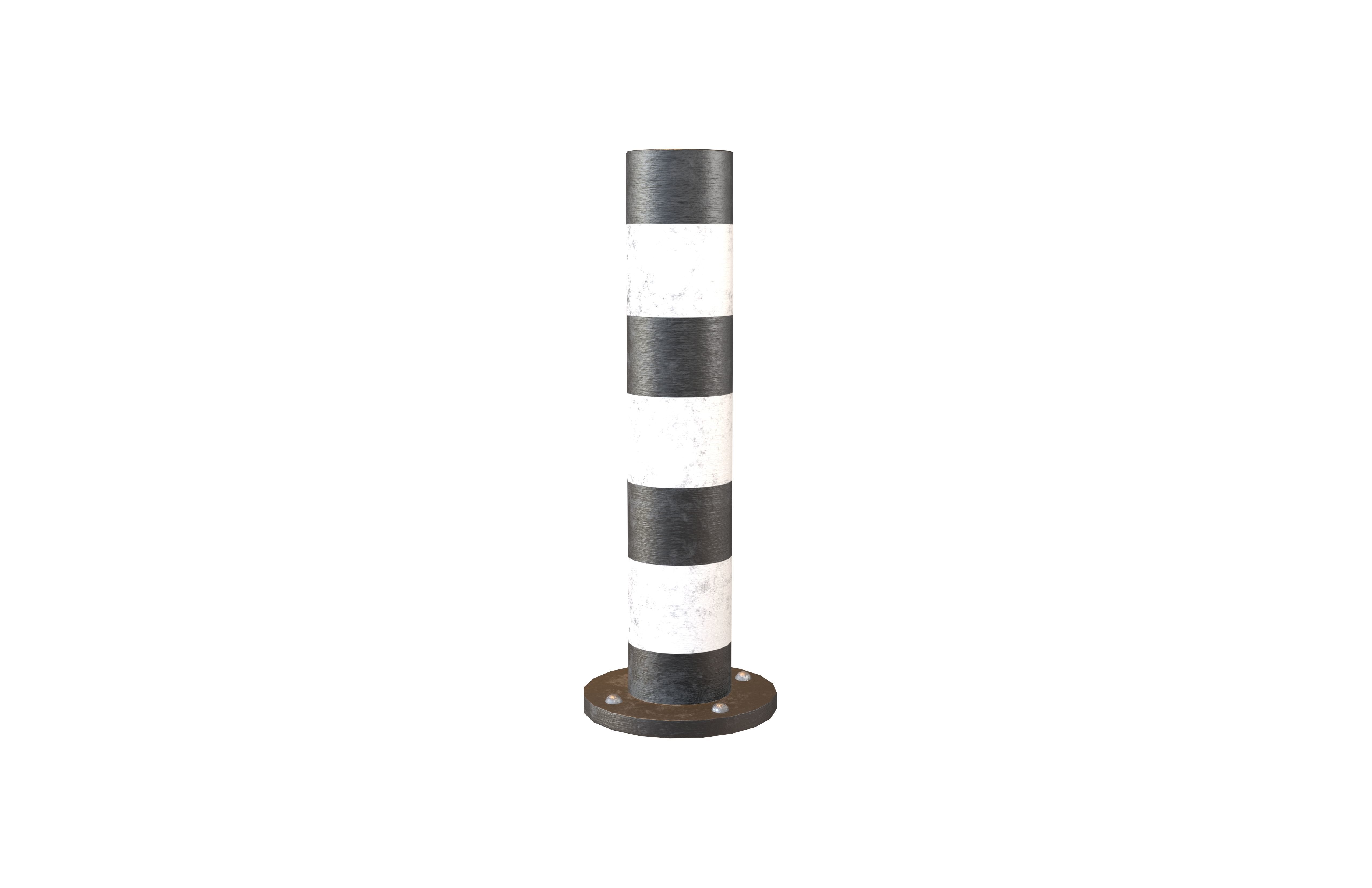 Bollard Barrier v1 012 Low-poly 3D model_1