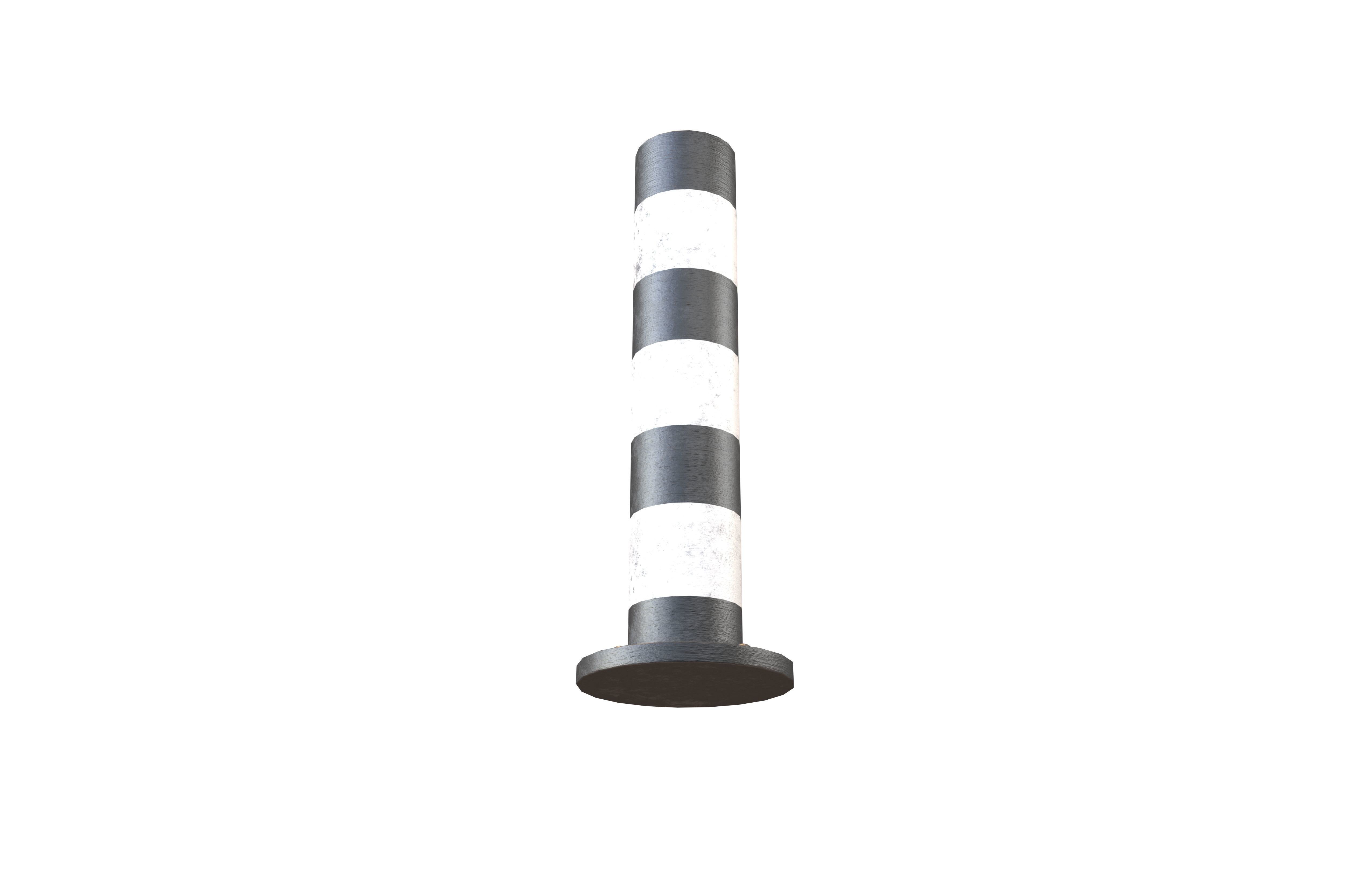 Bollard Barrier v1 012 Low-poly 3D model_3