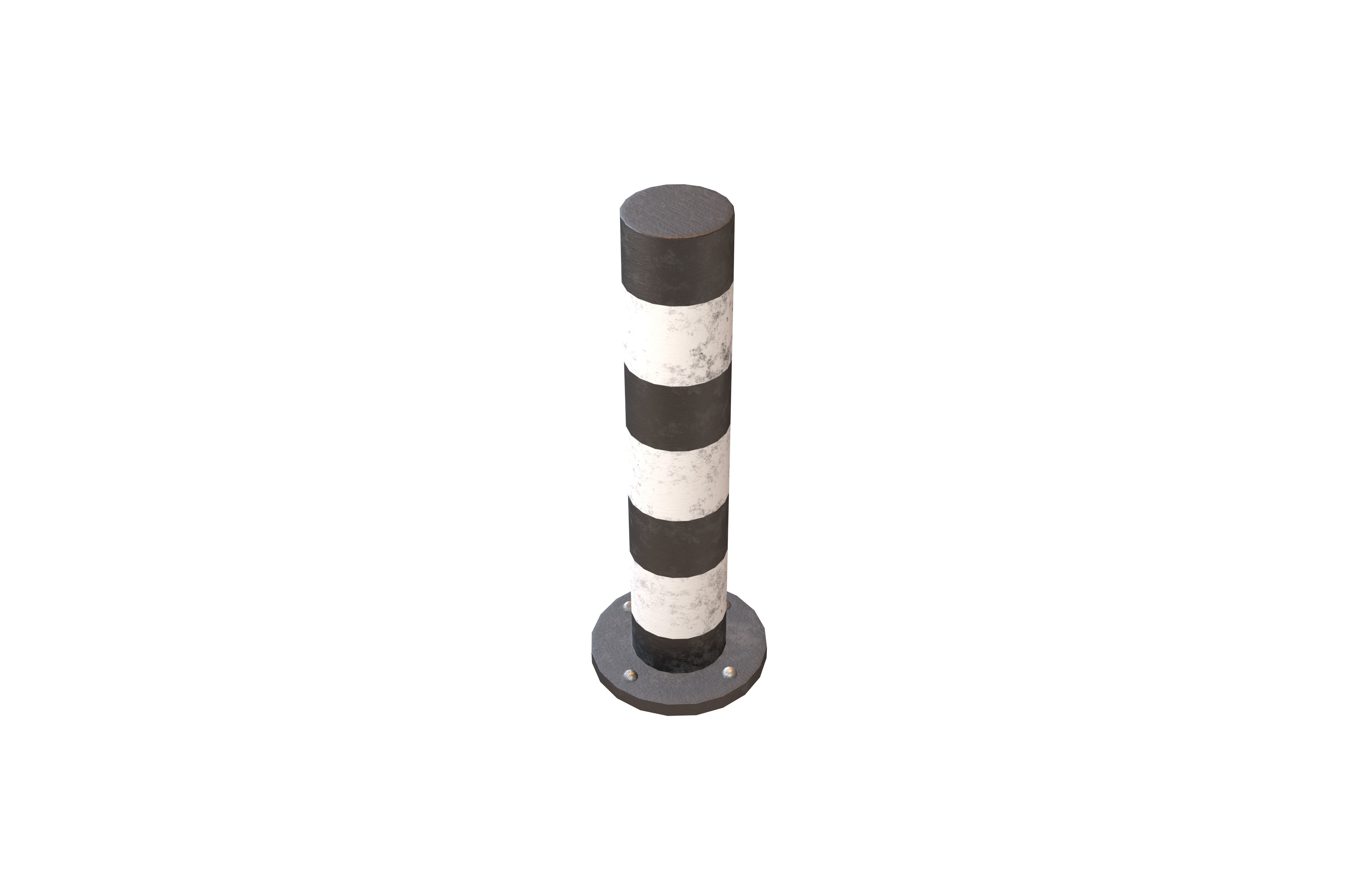 Bollard Barrier v1 012 Low-poly 3D model_2