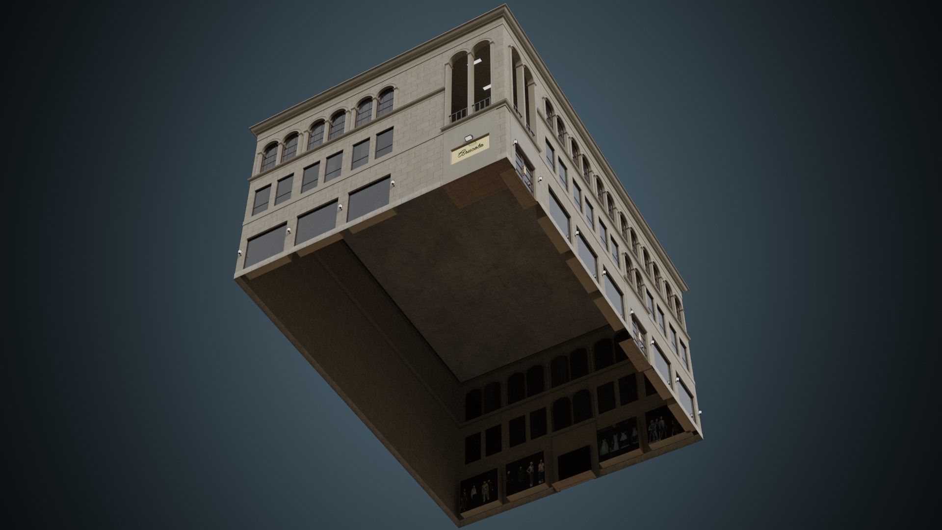 Building 30 Low-poly 3D model_4